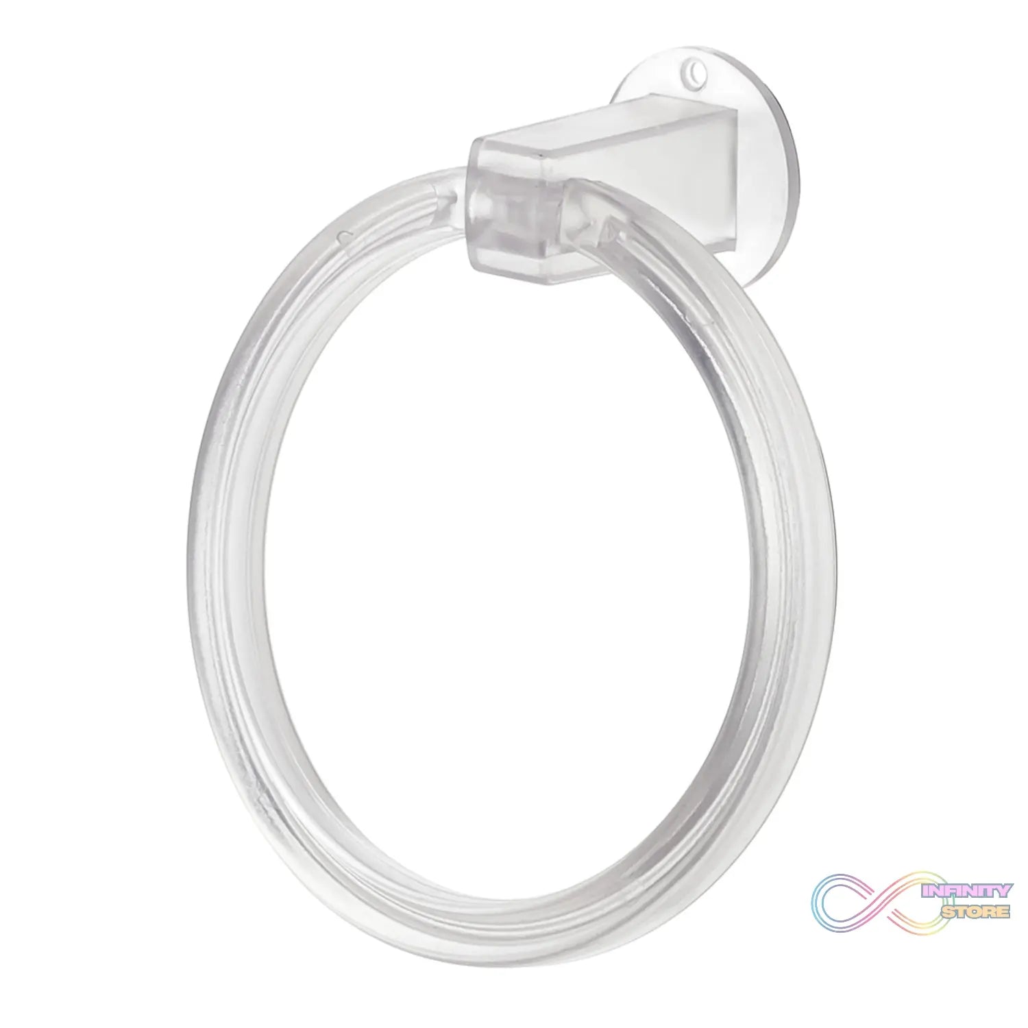 Unbreakable ABS Round Towel Ring Wall Mounted Stand / Holder (1 Pc) - infinityexculsivestore.com