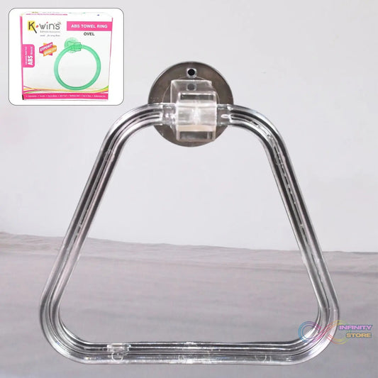 Unbreakable ABS Square Towel Ring Wall Mounted Stand / Holder (1 Pc) - infinityexculsivestore.com