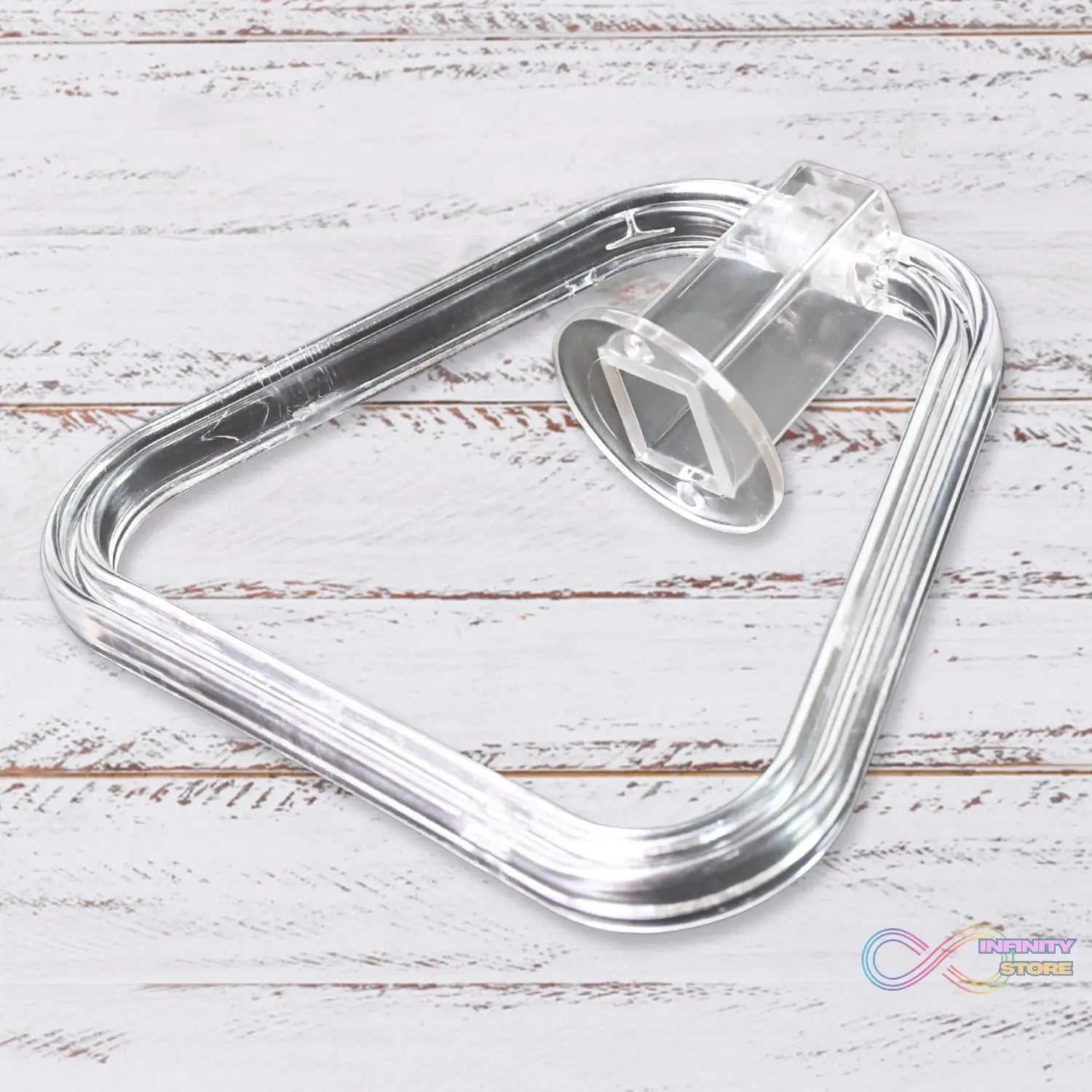 Unbreakable ABS Square Towel Ring Wall Mounted Stand / Holder (1 Pc) - infinityexculsivestore.com