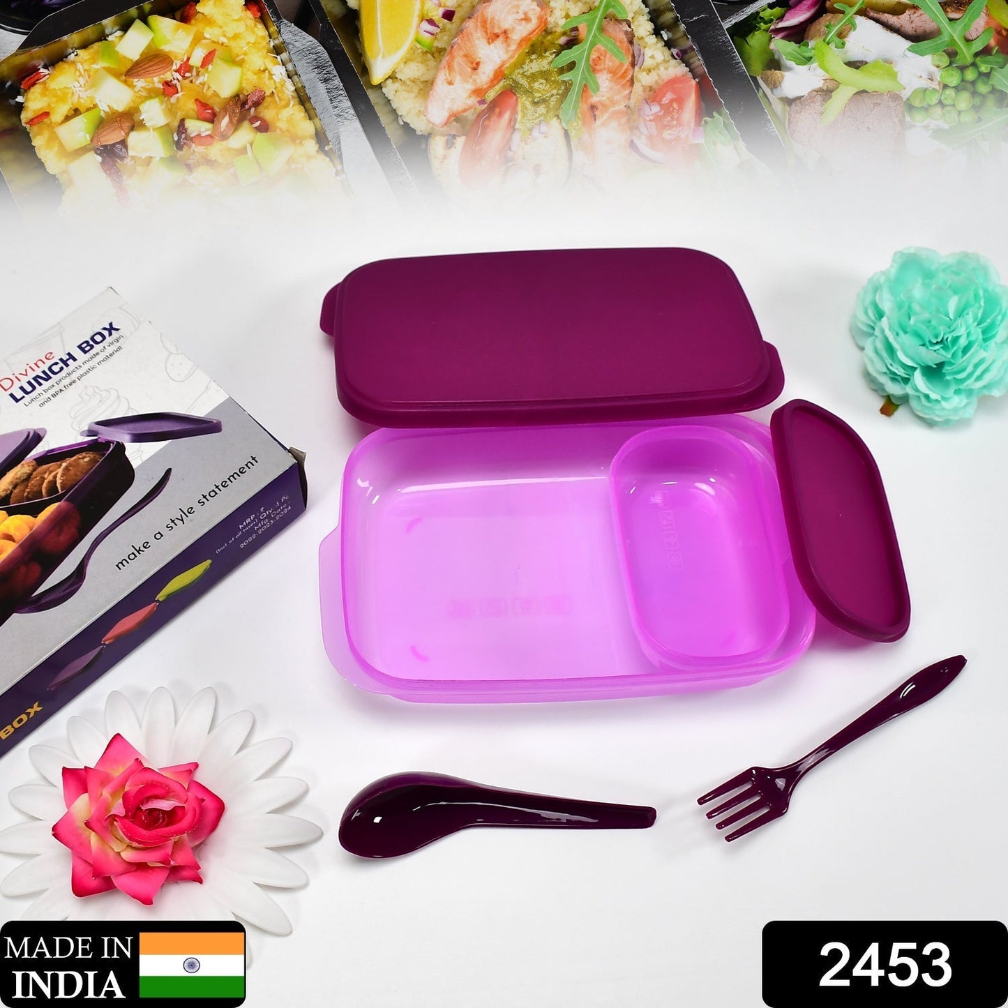 Unbreakable Leak - Proof BPA - Free Lunch Box with 2 Containers & Spoon - infinityexculsivestore.com