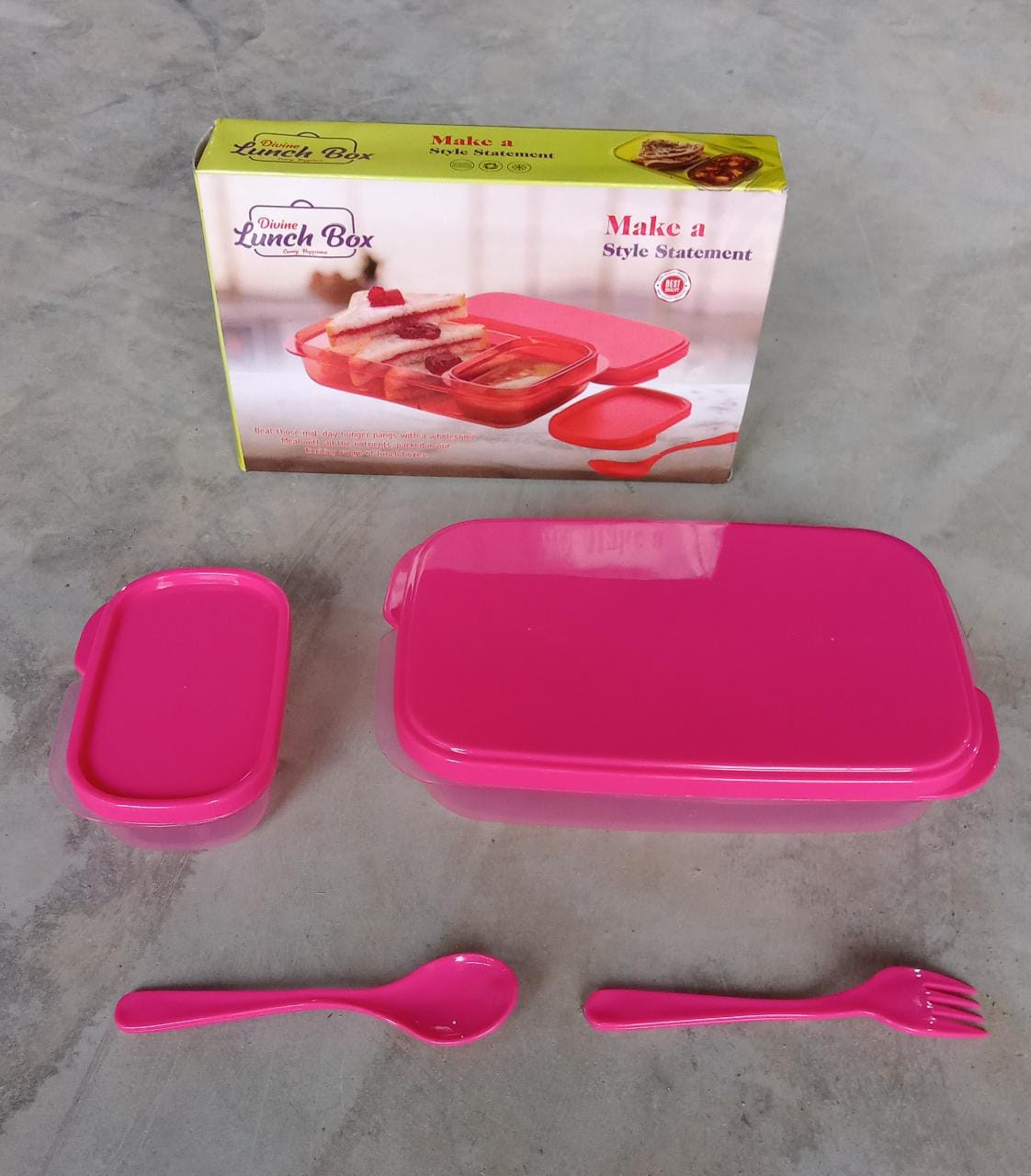 Unbreakable Leak - Proof BPA - Free Lunch Box with 2 Containers & Spoon - infinityexculsivestore.com