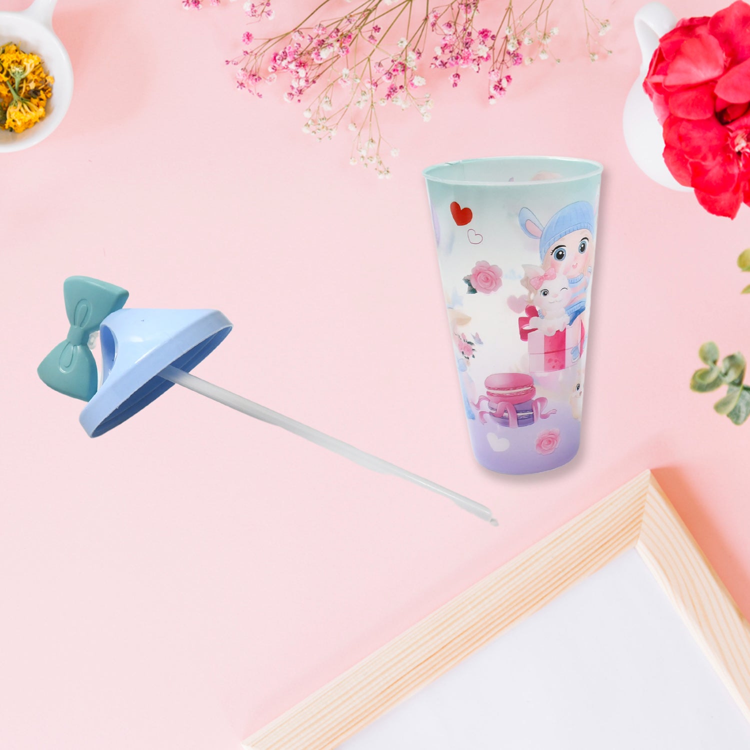 Unicorn Water Bottle with Straw & Lid for Kids (With Light) - infinityexculsivestore.com