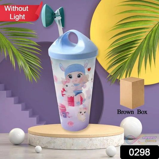Unicorn Water Bottle with Straw & Lid for Kids (Without Light) - infinityexculsivestore.com