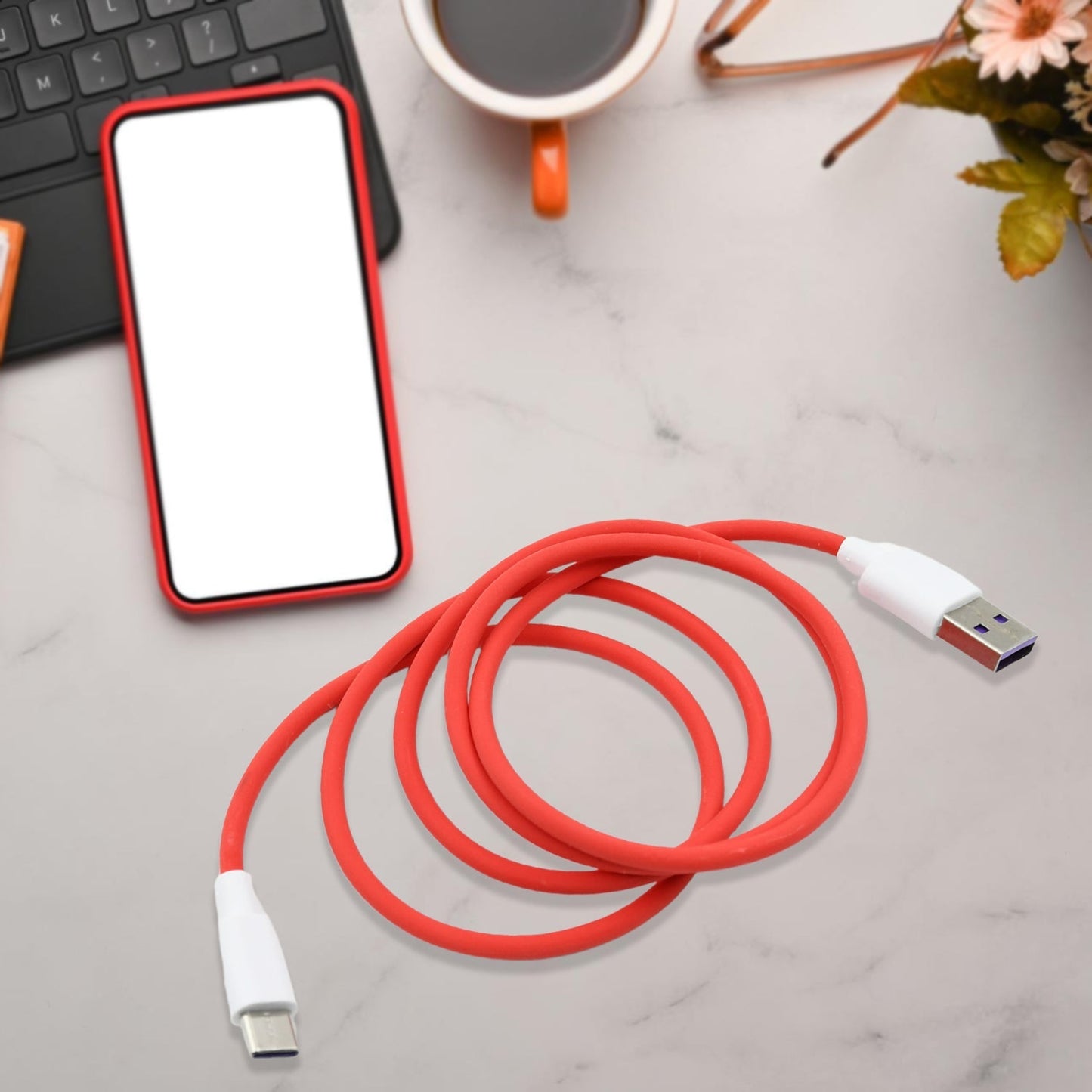 Unique Type C Dash Charging USB Data Cable | Fast Charging Cable | Data Transfer Cable For All C Type Mobile Use - infinityexculsivestore.com