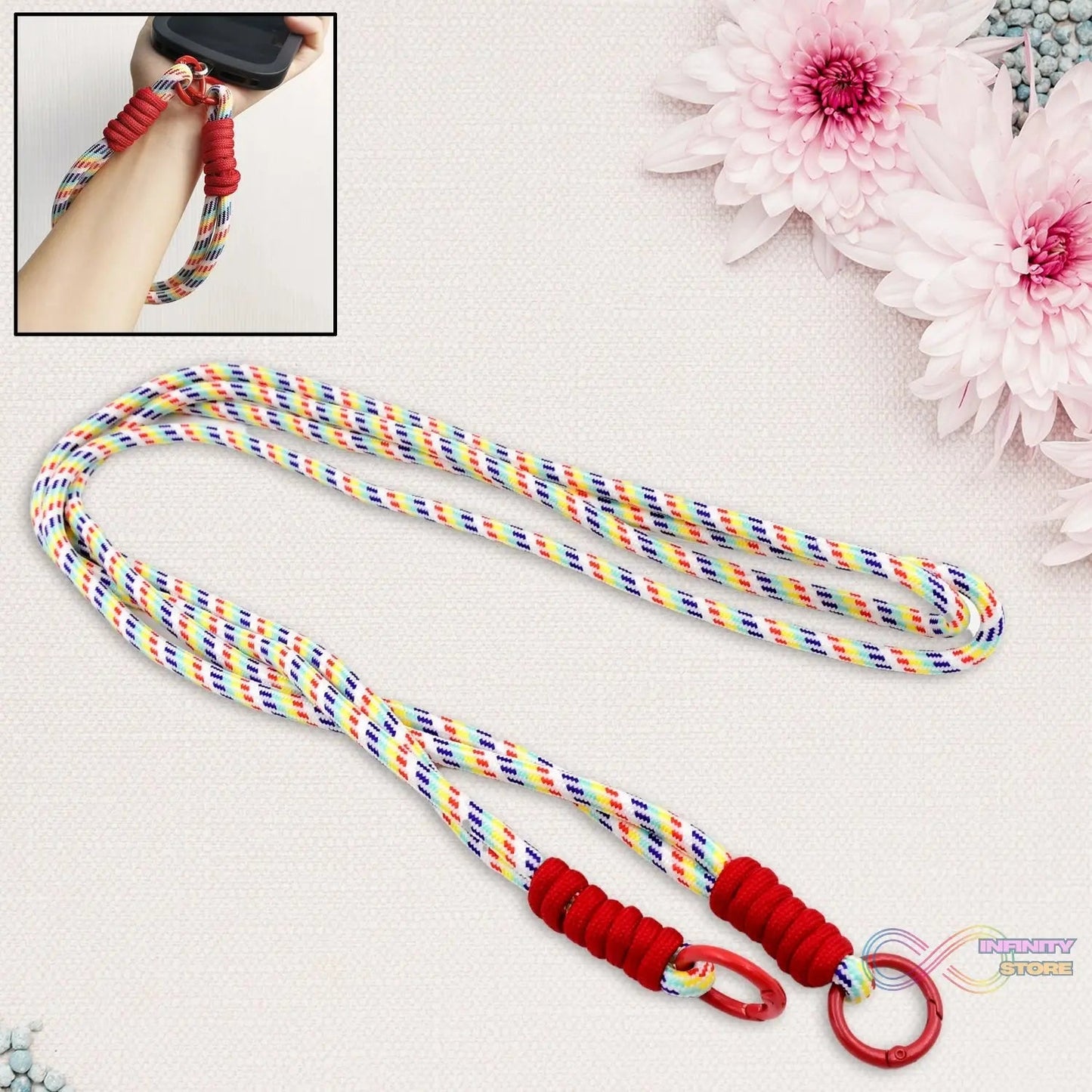 Universal lanyard for phone, Cross - body Cell Phone Lanyard With All Smartphones (1 pc / 52 Inch / Multicolor) - infinityexculsivestore.com