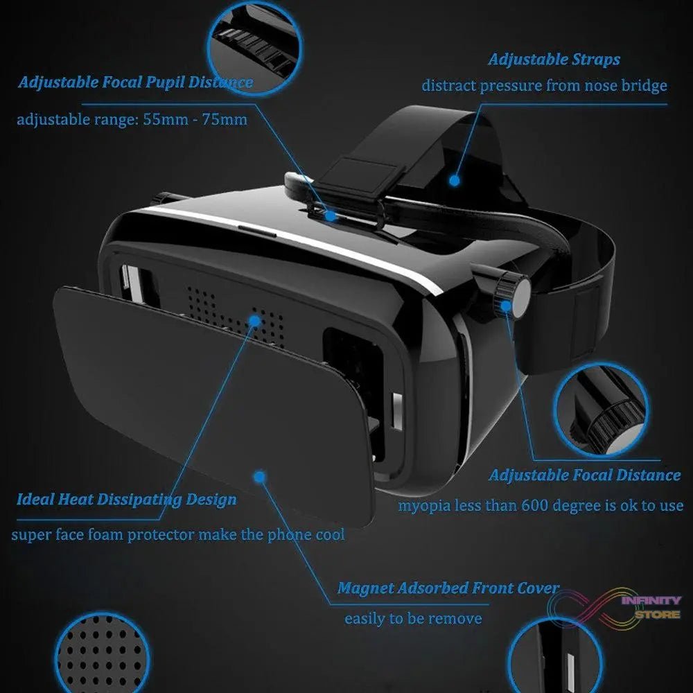 VR Pro Virtual Reality 3D Glasses Headset - infinityexculsivestore.com