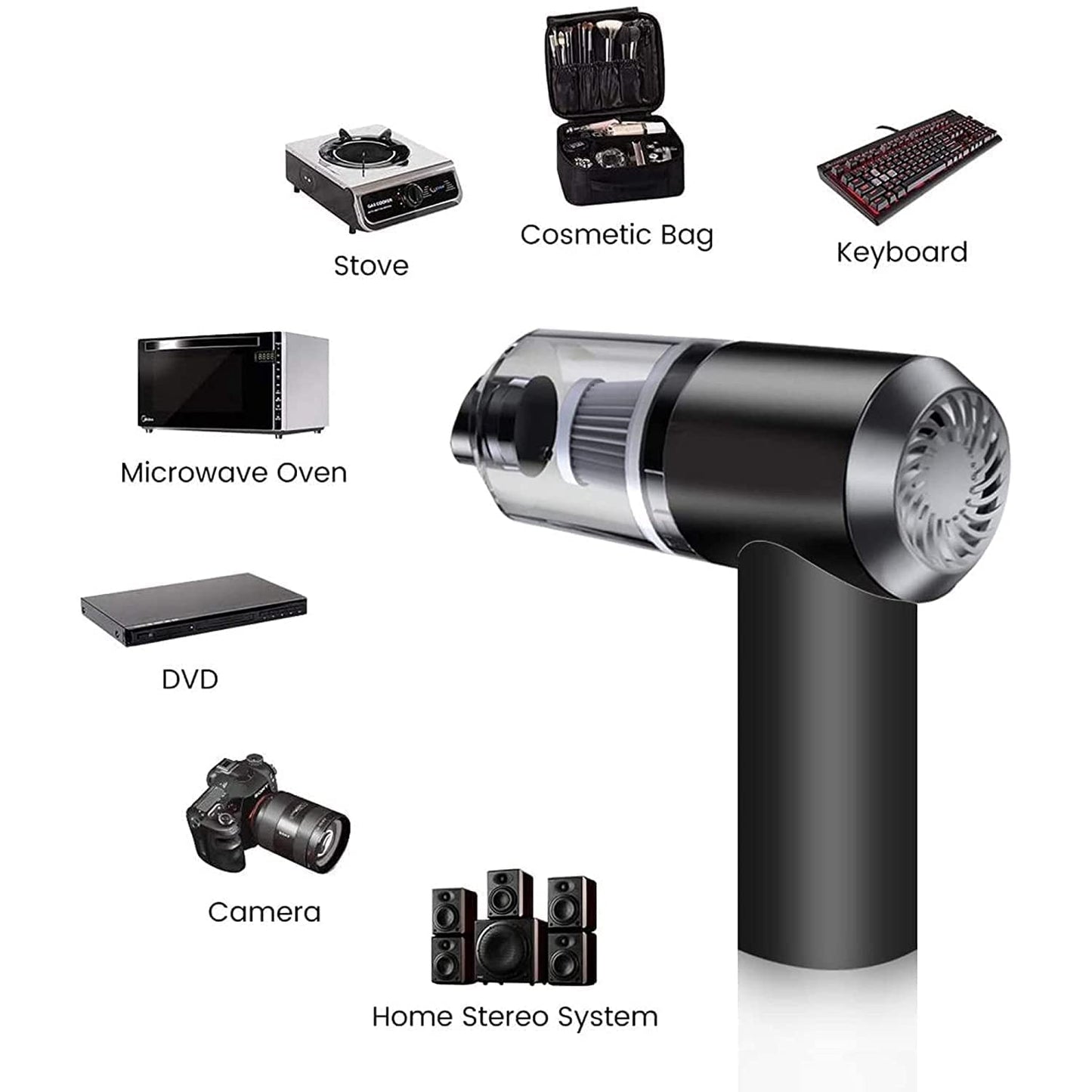 Vacuum Cleaner Dust Collection 2 in 1 Car Vacuum Cleaner 120W High - Power Handheld Wireless Vacuum Cleaner Home Car Dual - use Portable USB Rechargeable - infinityexculsivestore.com