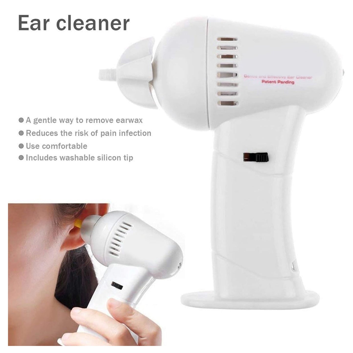 Vacuum Ear Cleaning System Clean Ears Care Removel Tool Earpick Cleaner Vacuum Removal Kit Safe Gentle Hygienic with 8 Silicon Cleaner Clips and Cleaning Brush - infinityexculsivestore.com