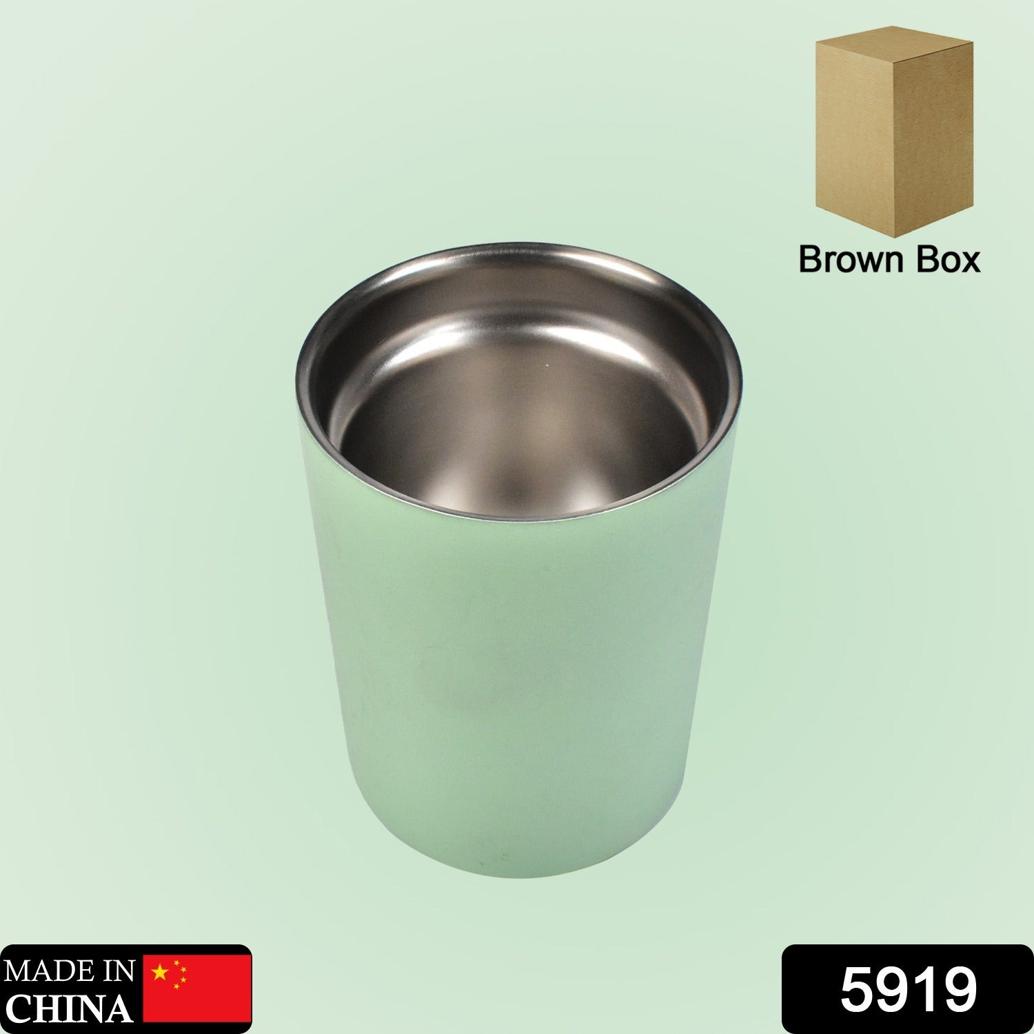 Vacuum Glass 304 Stainless Steel Home Office Lidless Anti - Scald Water Cup Drink Mug - infinityexculsivestore.com