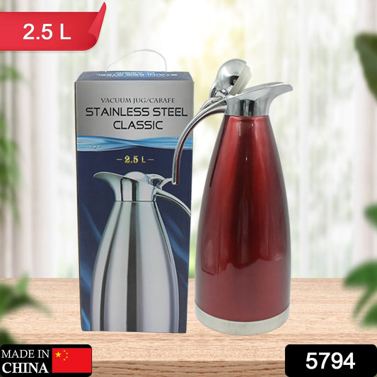 Vacuum Insulated Kettle Jug (Stainless Steel): 2.5L Sizes - infinityexculsivestore.com