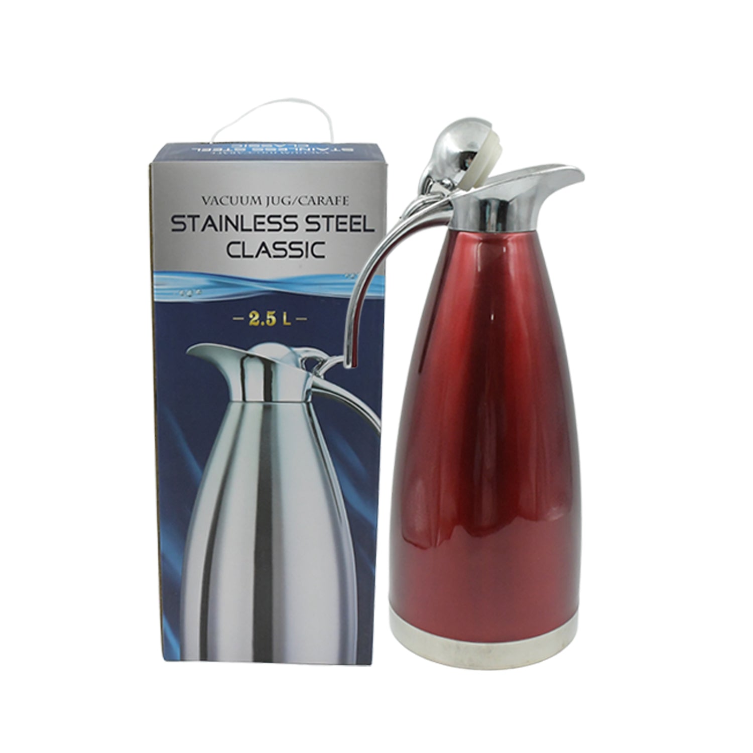 Vacuum Insulated Kettle Jug (Stainless Steel): 2.5L Sizes - infinityexculsivestore.com
