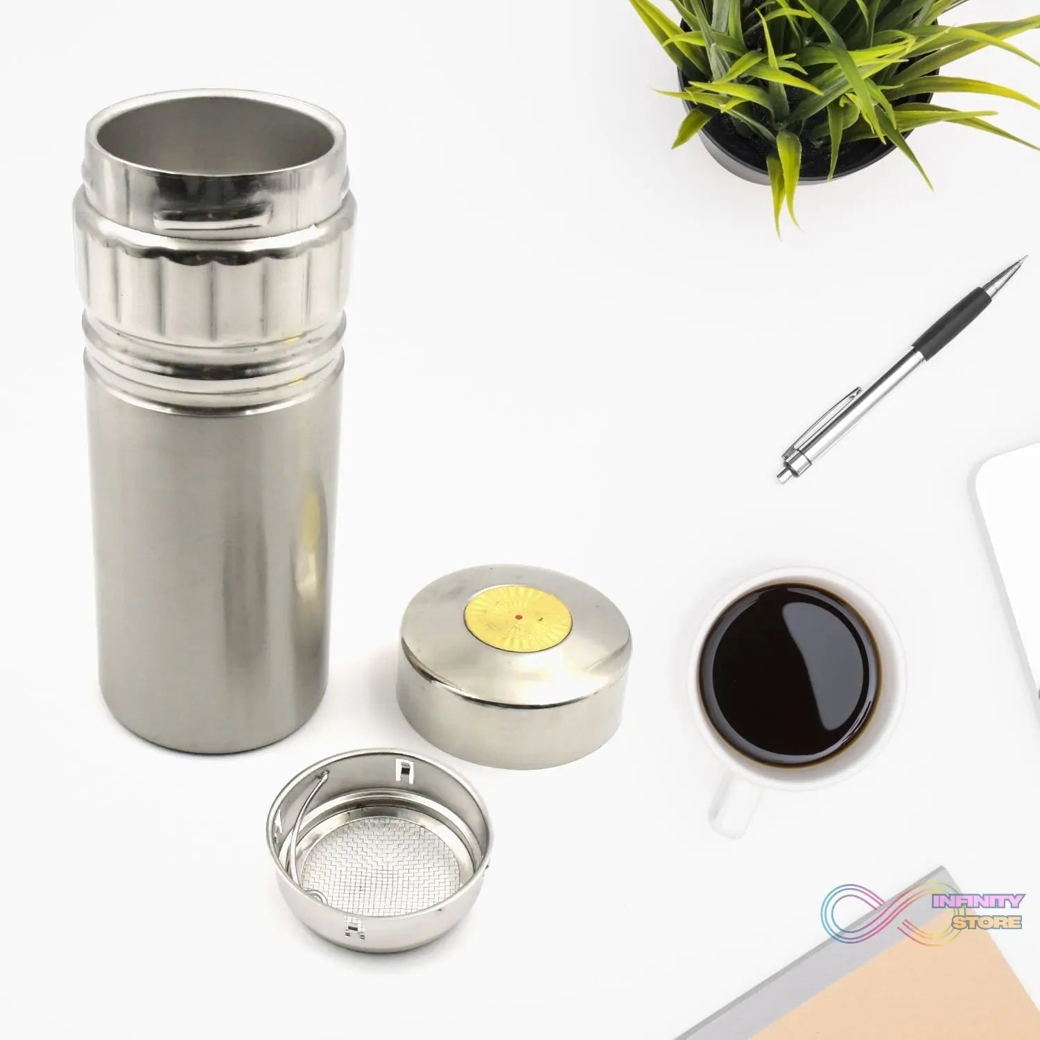 Vacuum Insulated Stainless Steel Flask (1 Pc) - Leak Proof, Hot & Cold - infinityexculsivestore.com