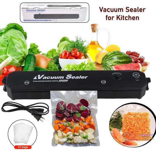 Vacuum Sealer Machine With 10 Pcs Bag (1 Set) - infinityexculsivestore.com