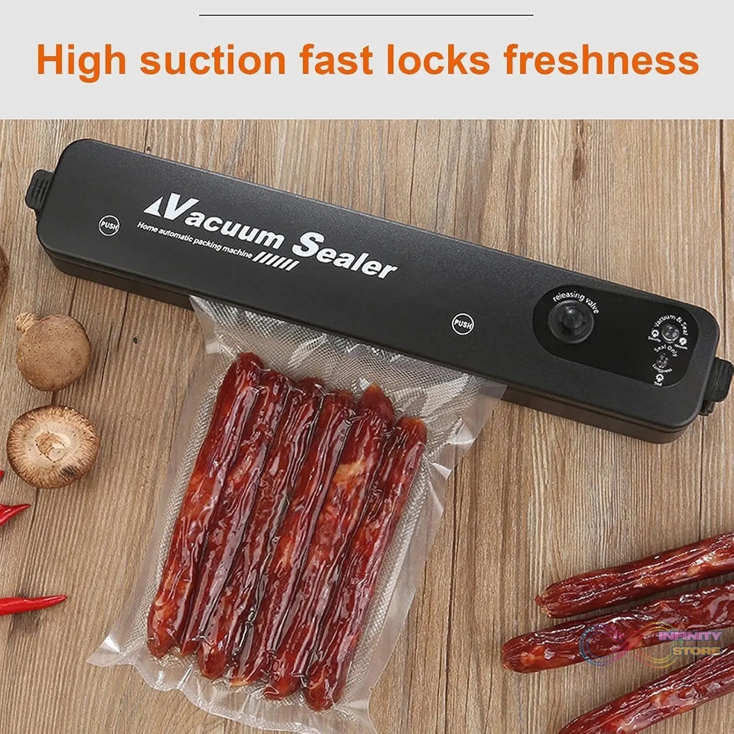 Vacuum Sealer Machine With 10 Pcs Bag (1 Set) - infinityexculsivestore.com