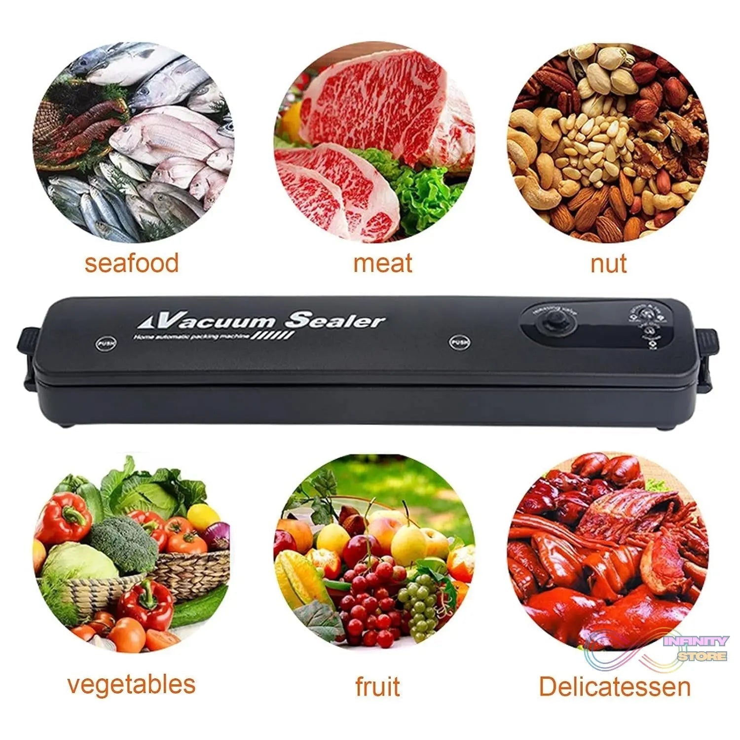 Vacuum Sealer Machine With 10 Pcs Bag (1 Set) - infinityexculsivestore.com