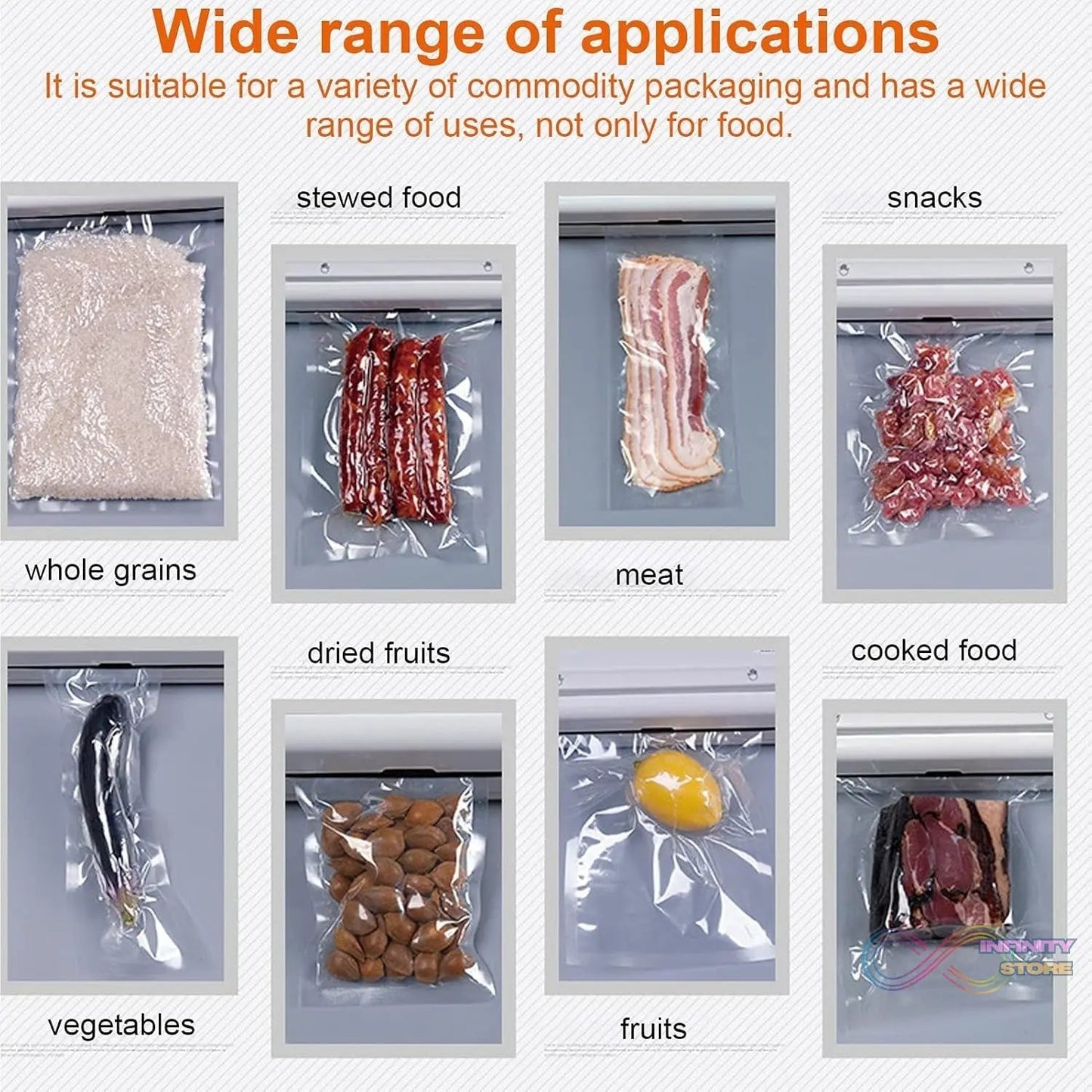 Vacuum Sealer Machine With 10 Pcs Bag (1 Set) - infinityexculsivestore.com