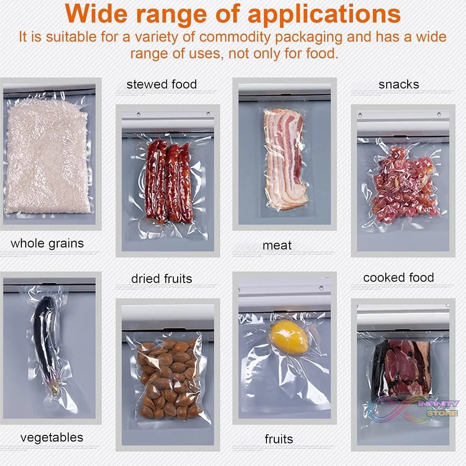 Vacuum Sealer Machine With 10 Pcs Bag (1 Set) - infinityexculsivestore.com