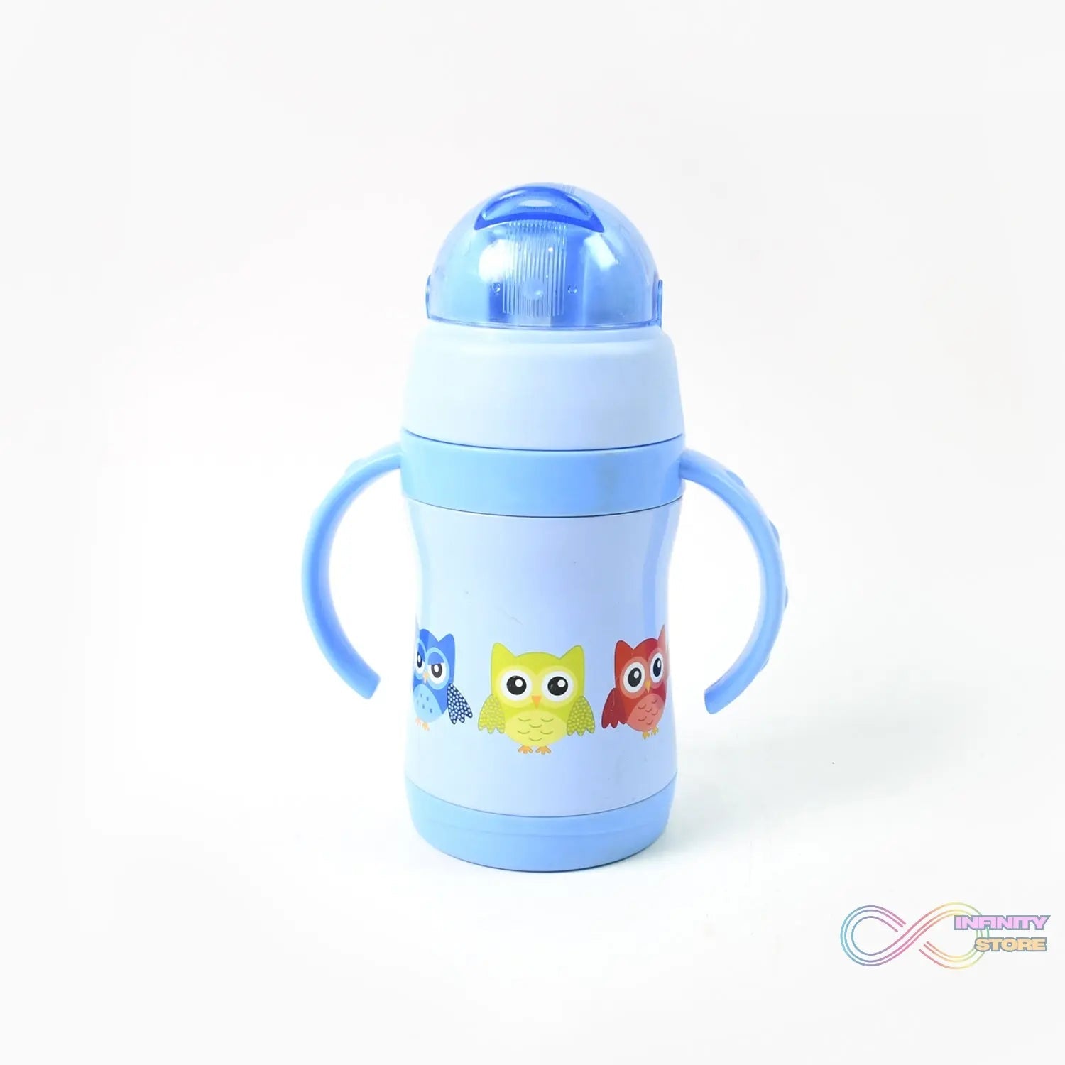 Vacuum Stainless Steel Water Bottle With Carry Handle & Straw (280 ML) - infinityexculsivestore.com