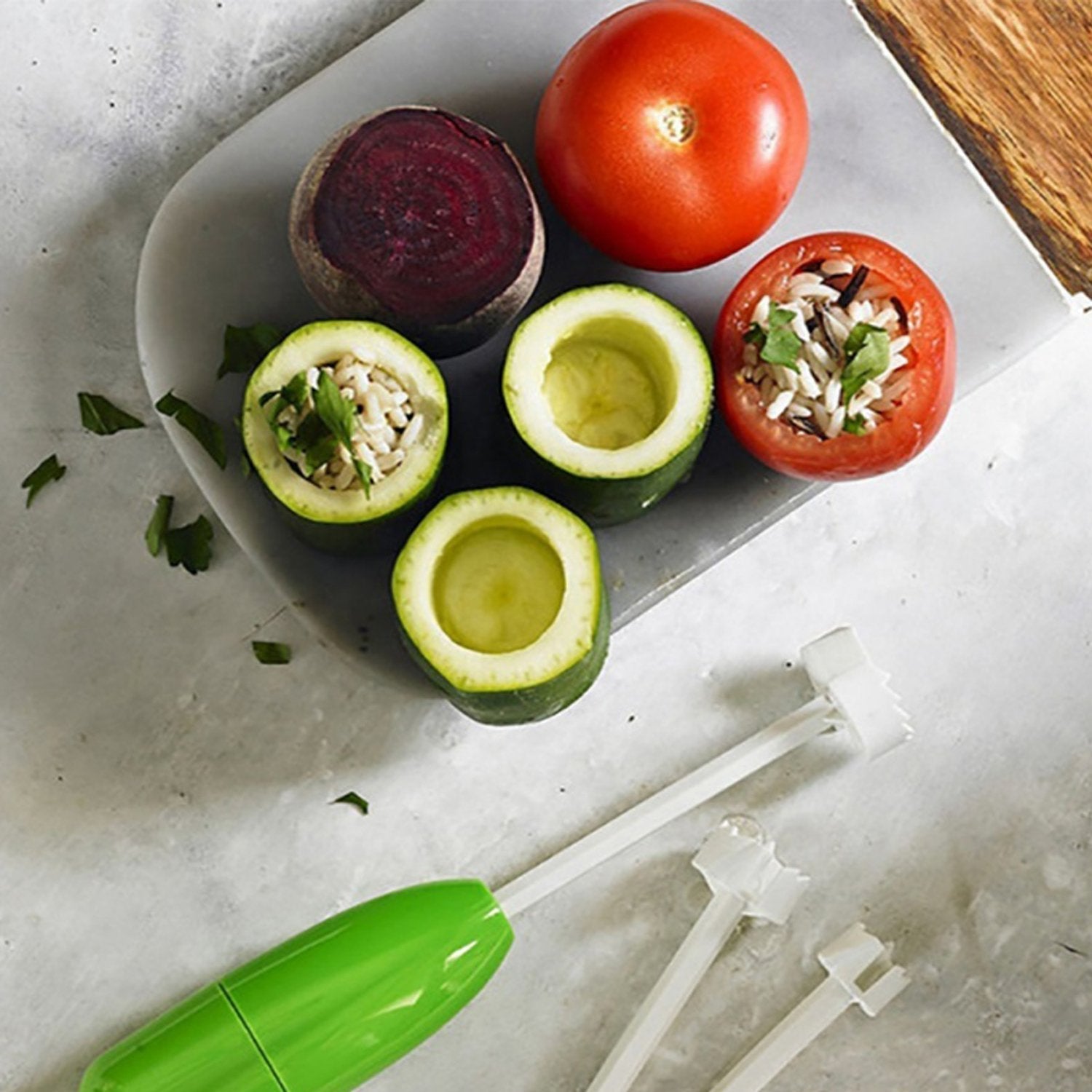 Veg Drill Vegetable Spiralizer Digging for Stuffed Vegetables - infinityexculsivestore.com