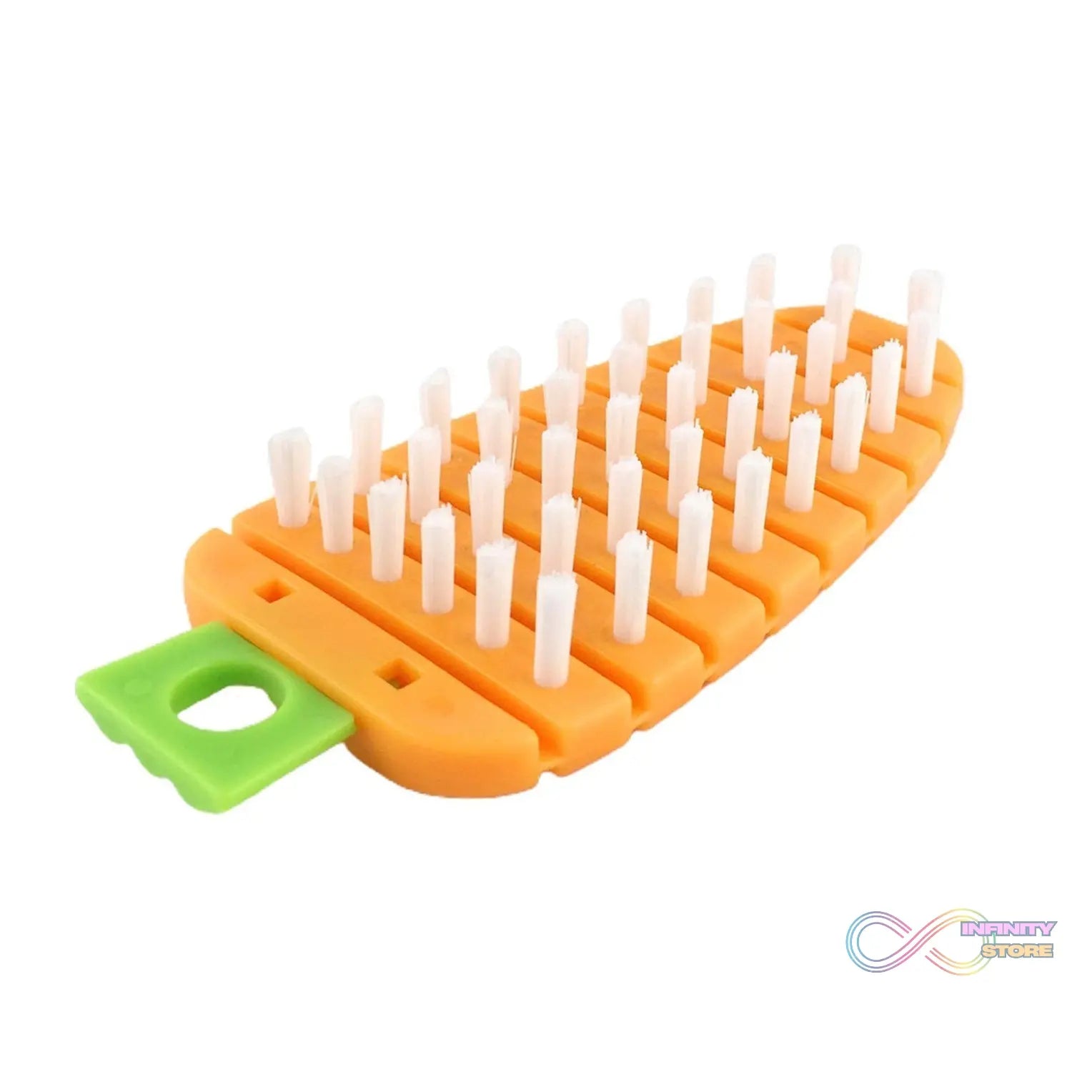Vegetable scrubbing brush, carrot-shaped, non-toxic for potatoes