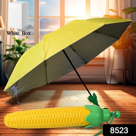 Vegetable shaped Folding Umbrella, Plastic Case Creative Fashion Folding Mini Sun Shade Rain Umbrella, Unique Umbrella, Sun & UV Protection, Cute Design (1 Pc) - infinityexculsivestore.com