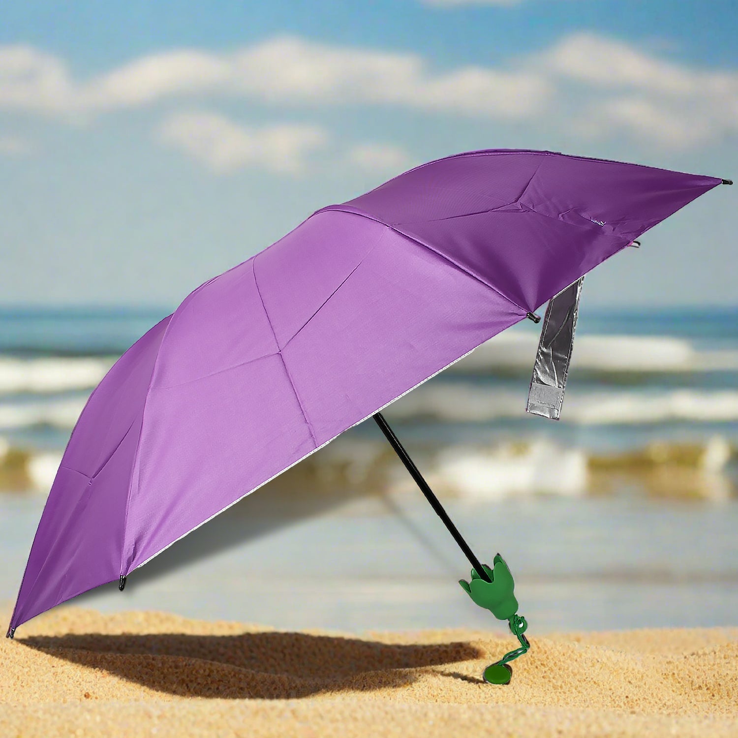 Vegetable shaped Folding Umbrella, Plastic Case Creative Fashion Folding Mini Sun Shade Rain Umbrella, Unique Umbrella, Sun & UV Protection, Cute Design (1 Pc) - infinityexculsivestore.com