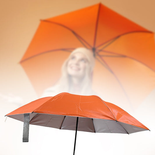 Vegetable shaped Folding Umbrella, Plastic Case Creative Fashion Folding Mini Sun Shade Rain Umbrella, Unique Umbrella, Sun & UV Protection, Cute Design (1 Pc) - infinityexculsivestore.com