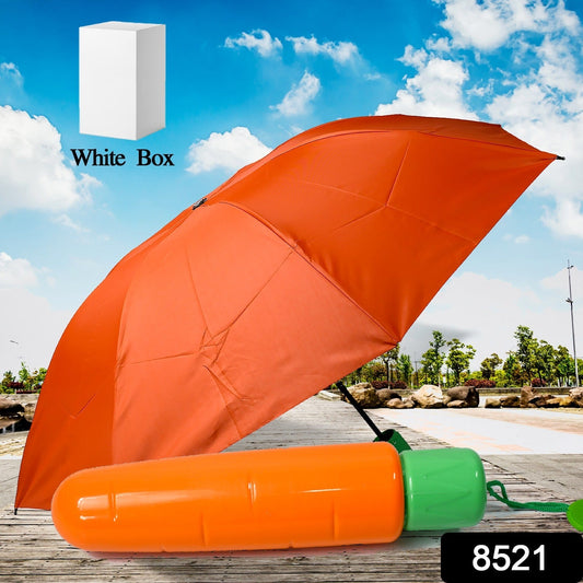 Vegetable shaped Folding Umbrella, Plastic Case Creative Fashion Folding Mini Sun Shade Rain Umbrella, Unique Umbrella, Sun & UV Protection, Cute Design (1 Pc) - infinityexculsivestore.com