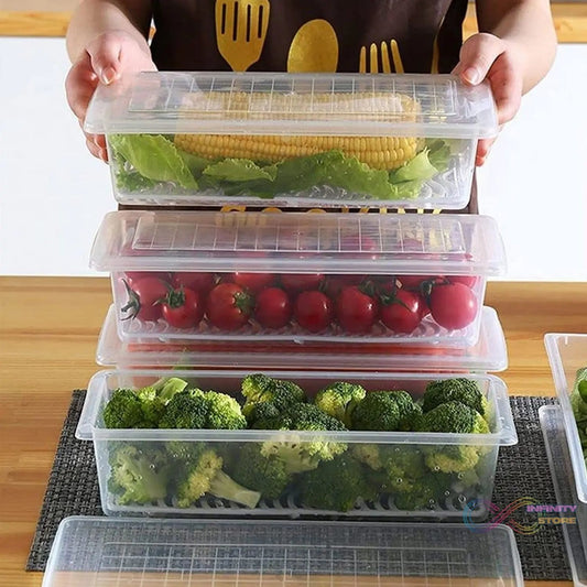 Vegetables & Fruits Freezer Storage Container (PACK OF 6PC 1500ML) - infinityexculsivestore.com
