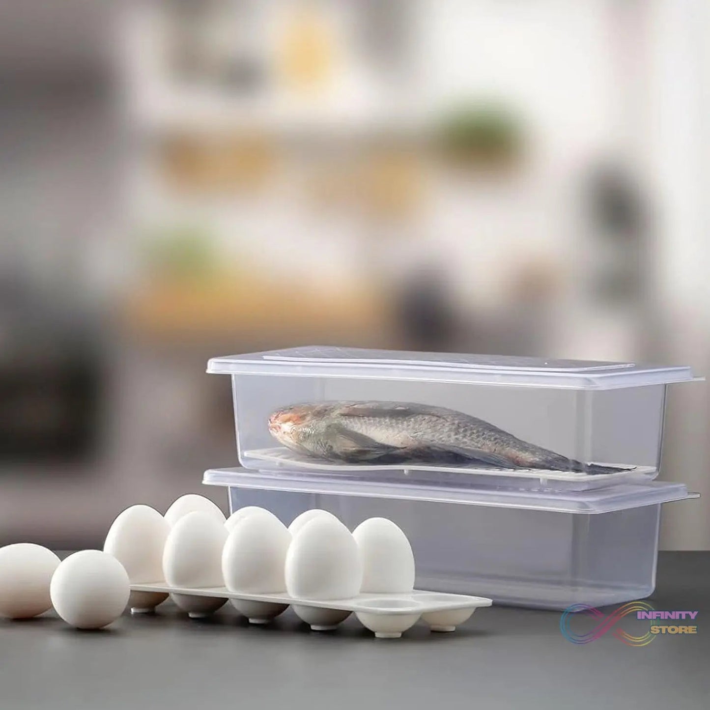 Vegetables & Fruits Freezer Storage Container (PACK OF 6PC 1500ML) - infinityexculsivestore.com