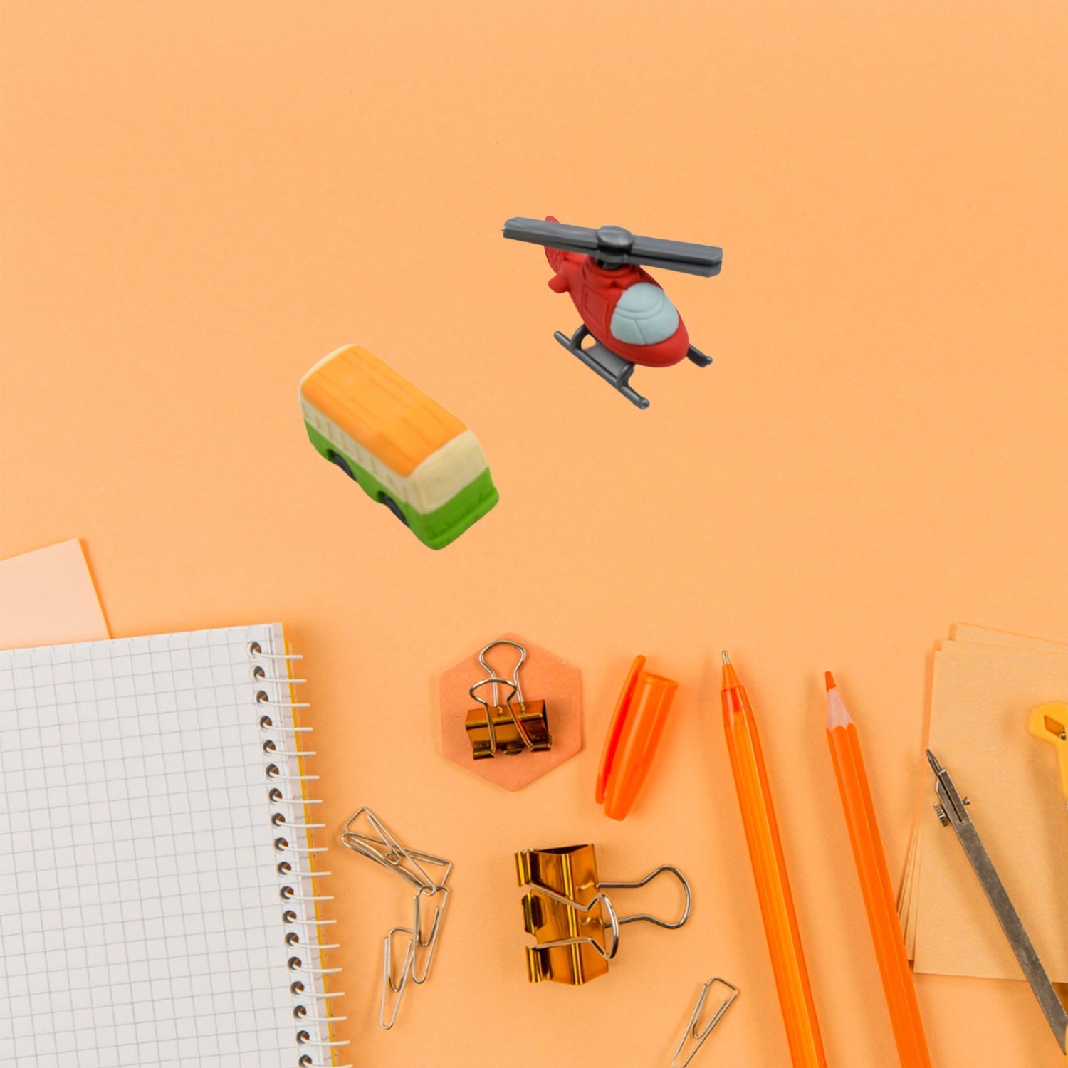 Vehicle Pattern Eraser School Stationery Use Eraser (4 Pc Set) - infinityexculsivestore.com