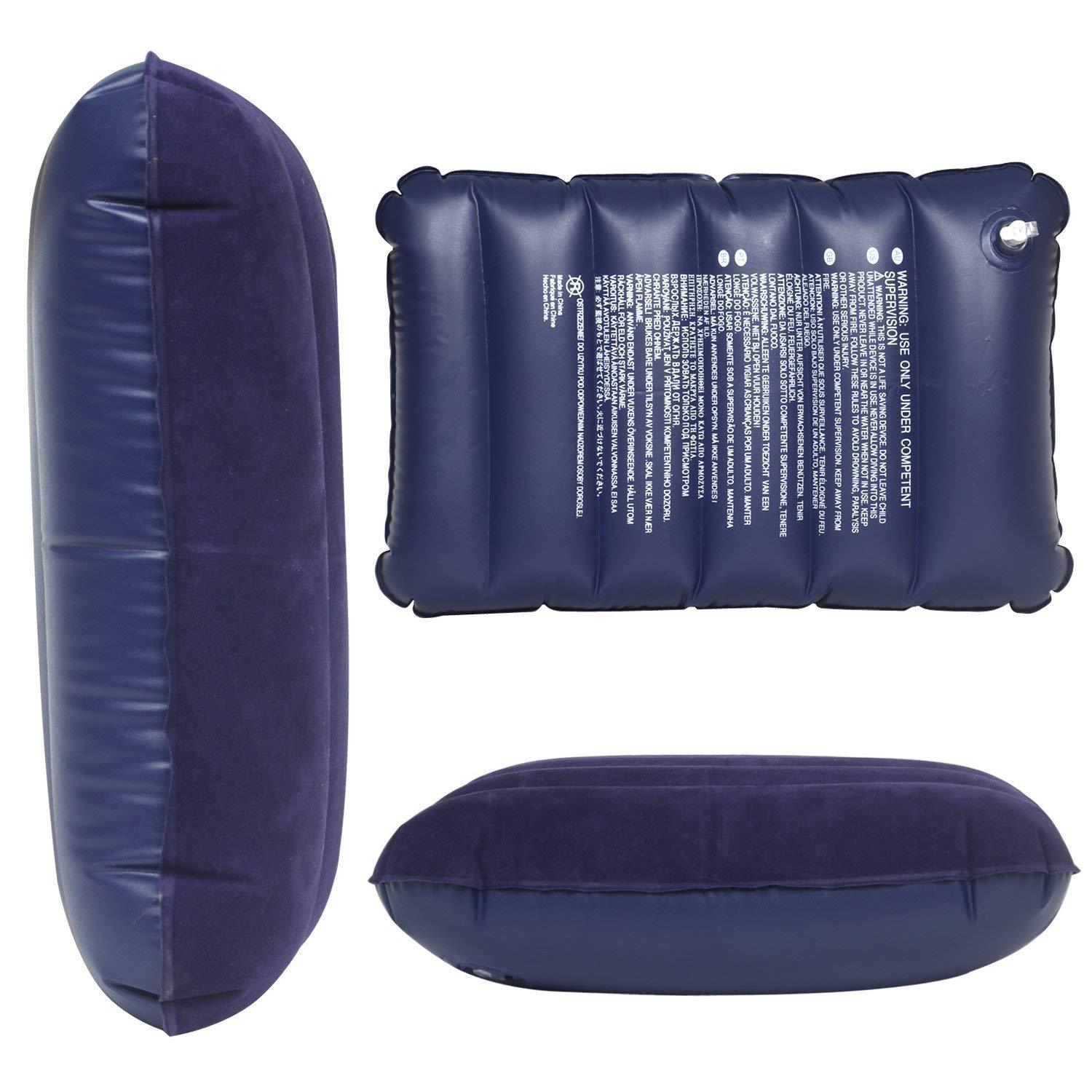 Velvet Air Inflatable Travel Pillow (Blue) - infinityexculsivestore.com