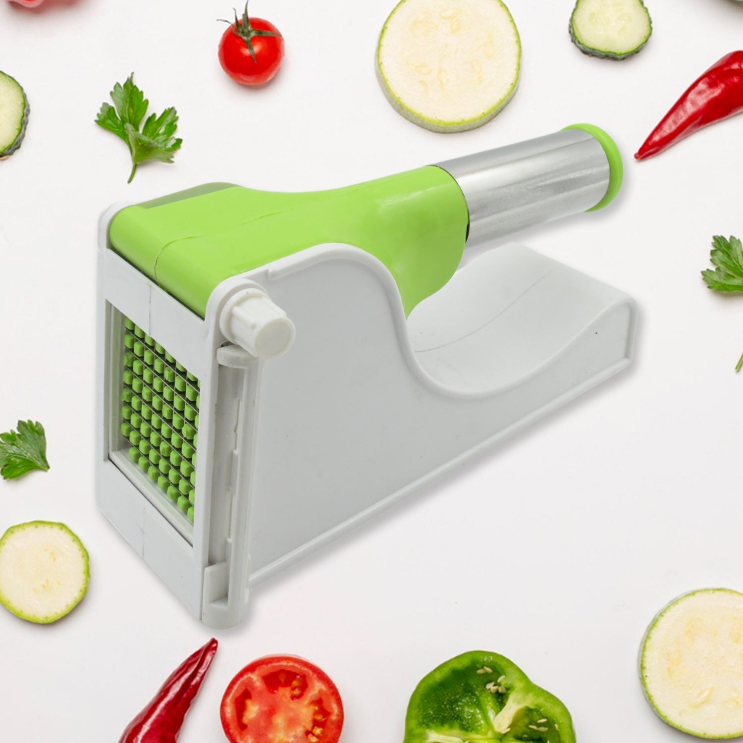 Virgin Plastic French Fry Chipser, Potato Chipser / Potato Slicer with Container - infinityexculsivestore.com