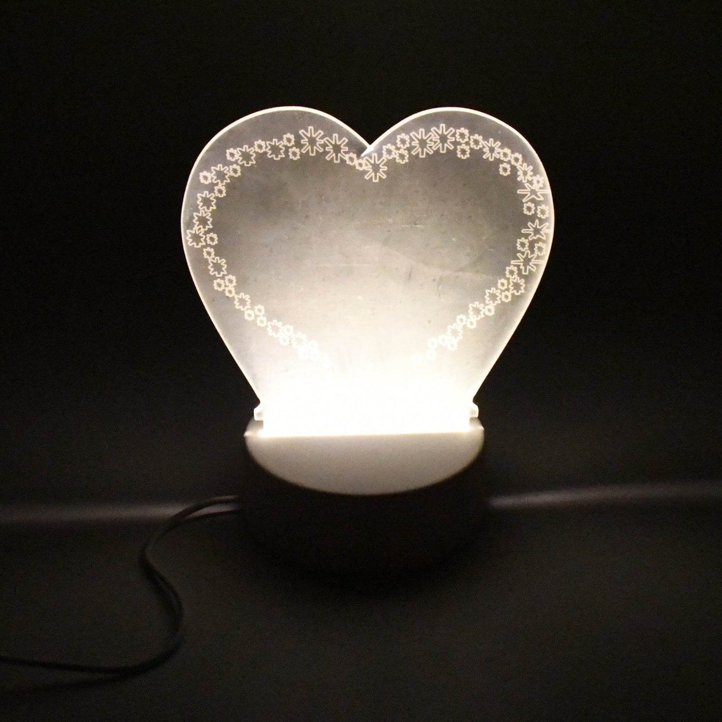 Creative Visualization Lamp 3 D Acrylic Decorative Lamp for Creative Keeps Notes Drawing Table Lamp for Home Decor / Bedroom / Gift / Office Decoration / Erasable Board (Heart-Shape / 1 pc) - infinityexculsivestore.com