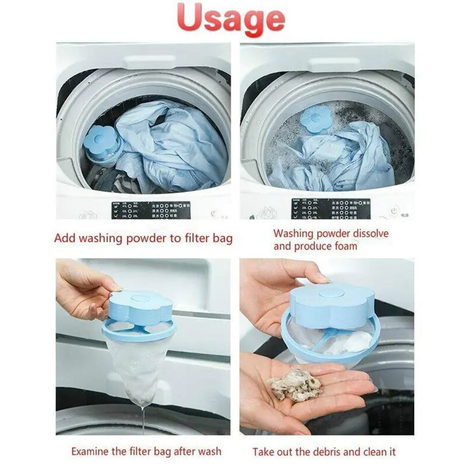 WASHING MACHINE FLOATING FILTER LINT MESH BAG NET POUCH HAIR / LINT CATCHER HOUSEHOLD TOOL - infinityexculsivestore.com