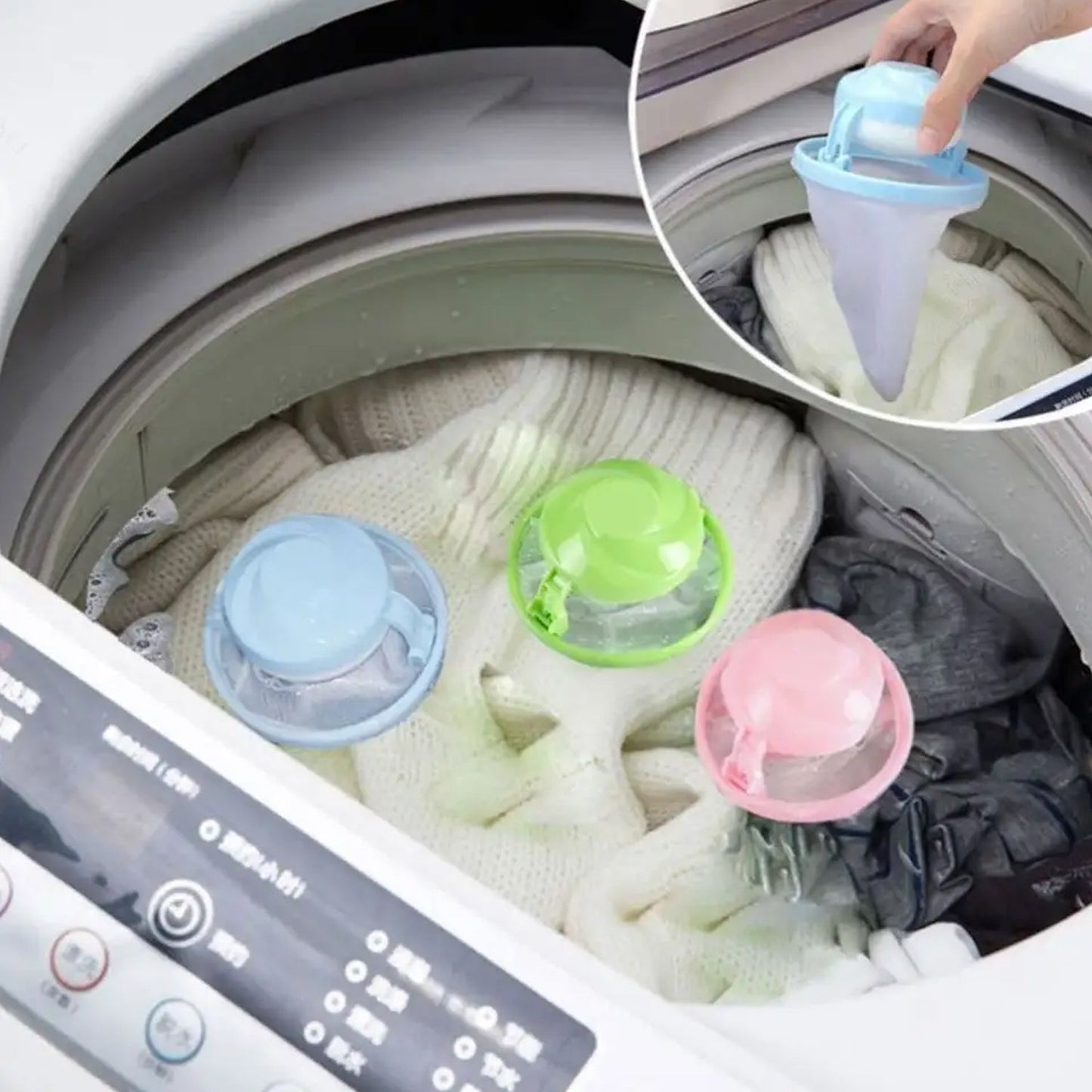WASHING MACHINE FLOATING FILTER LINT MESH BAG NET POUCH HAIR / LINT CATCHER HOUSEHOLD TOOL - infinityexculsivestore.com