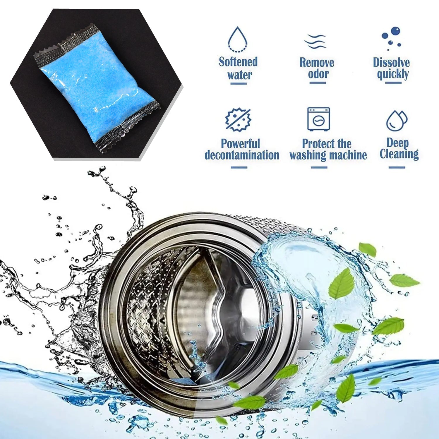 WASHING MACHINE STAIN TANK CLEANER DEEP CLEANING DETERGENT POWDER ( 1PC ) - infinityexculsivestore.com
