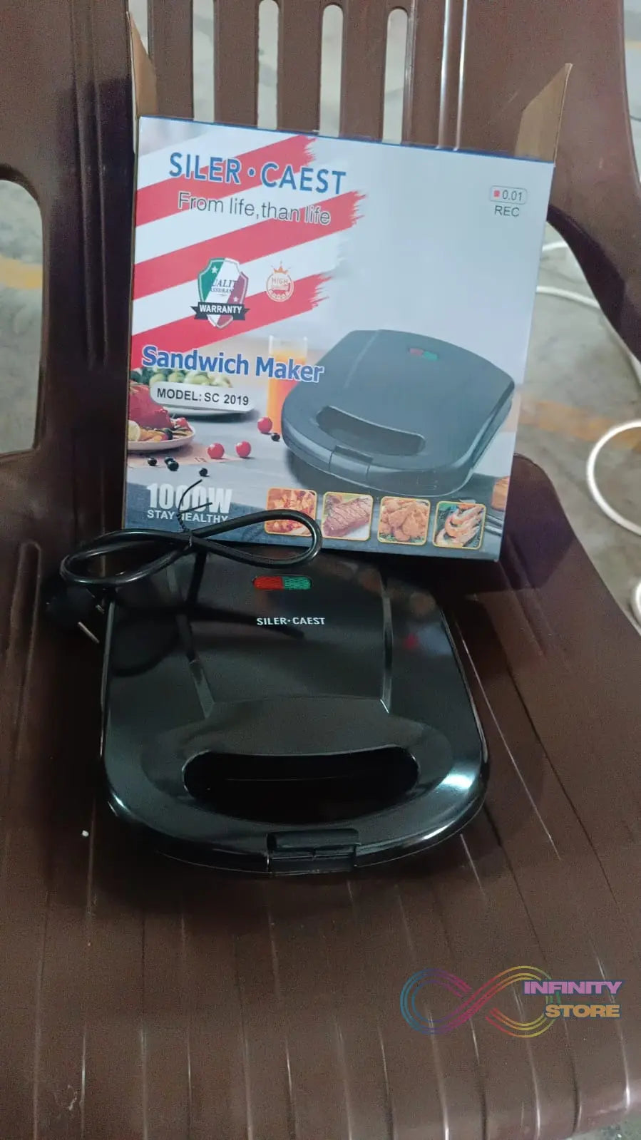 Waffle Maker, Makes 2 Square Shape Waffles| Non-Stick Plates| Easy to Use with Indicator Lights - infinityexculsivestore.com
