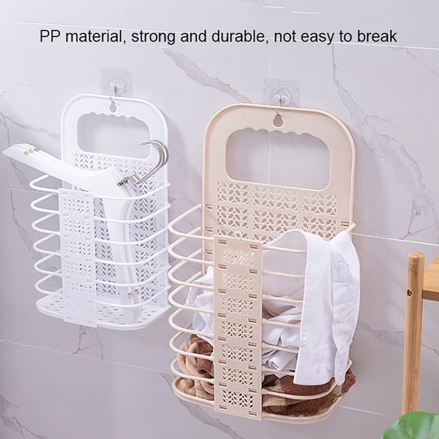 Wall Hanging Laundry Basket Clothes Hanger Dirty Hamper Clothes Storage Hook Clothes Rails for Laundry Washing Machine Bathroom Kids Dirty Clothes Storage Hanger (1 Pc) - infinityexculsivestore.com