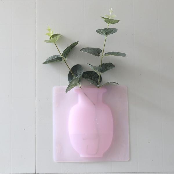 Wall Hanging Silicone Flower Pot Sticker Plant Rack for Decoration (MultiColour) - infinityexculsivestore.com
