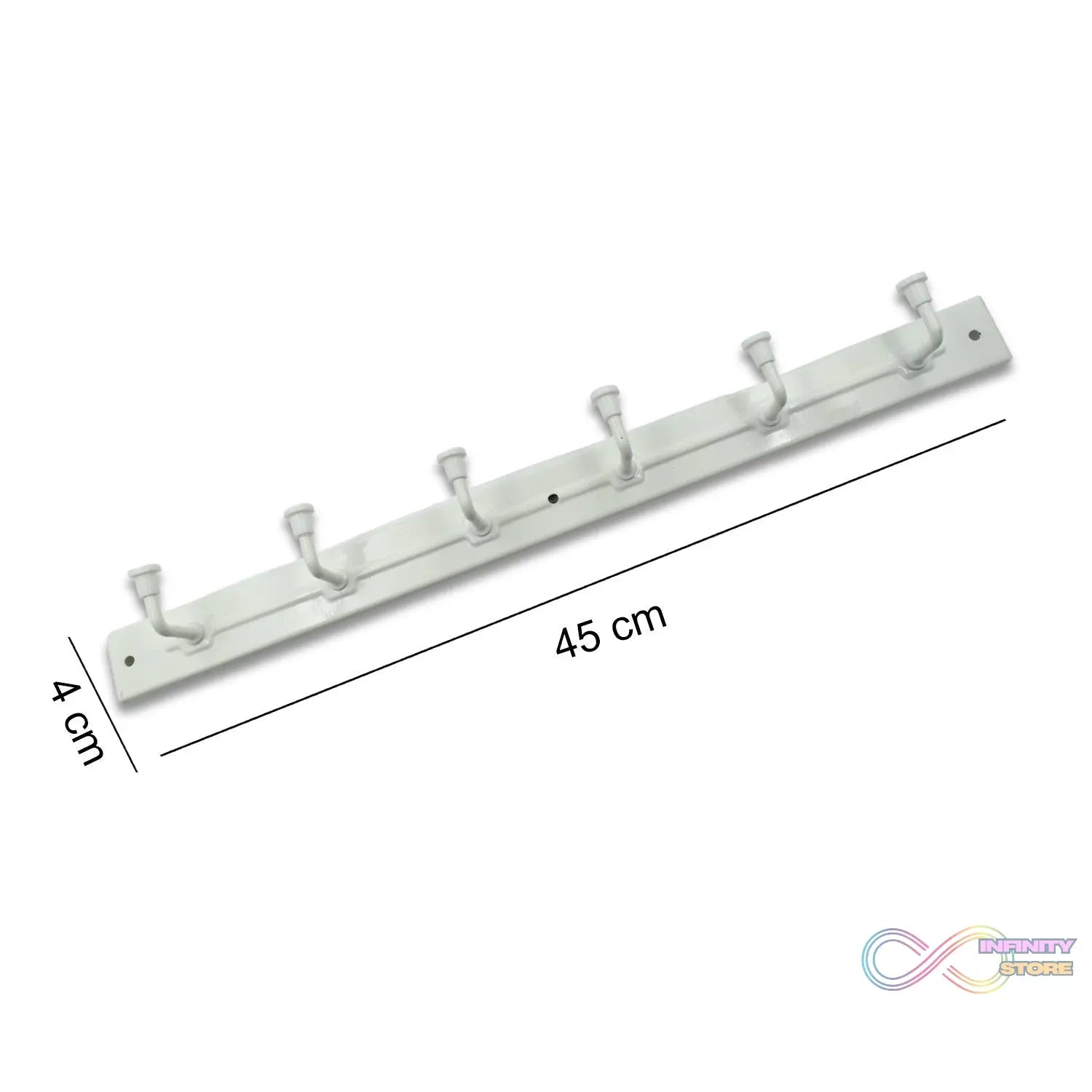 Metal wall hook for storage.