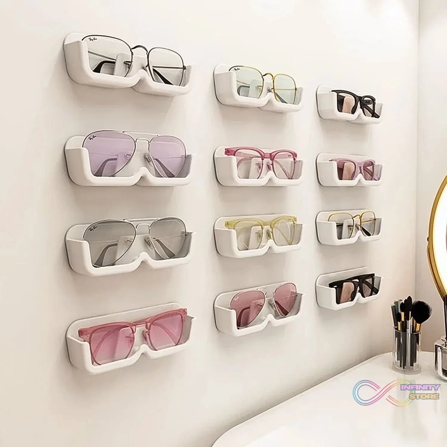 Wall Mount / Adhesive Sunglass Holder (1 Pc) - infinityexculsivestore.com