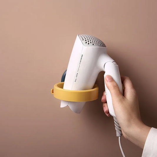 Wall Mount Hair Dryer Holder with Suction Cup, Plastic Wall Bracket for Bathroom, Beauty Salon / Home Use Self Adhesive Hair Dryer Stand Rack (1 Pc) - infinityexculsivestore.com