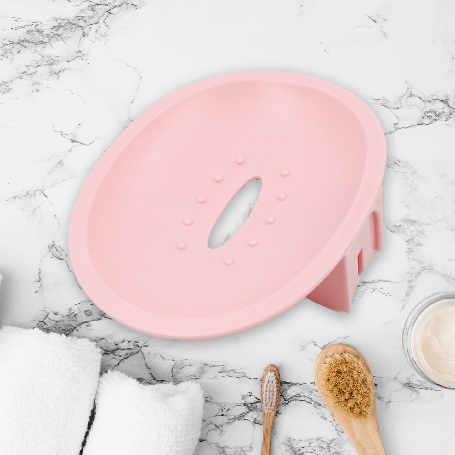 Wall Mounted 1 Layer Soap Holder with Hook Self Adhesive Plastic Soap Holder with Hook for Bathroom Kitchen Sink and Wash Basin (1 Pc) - infinityexculsivestore.com