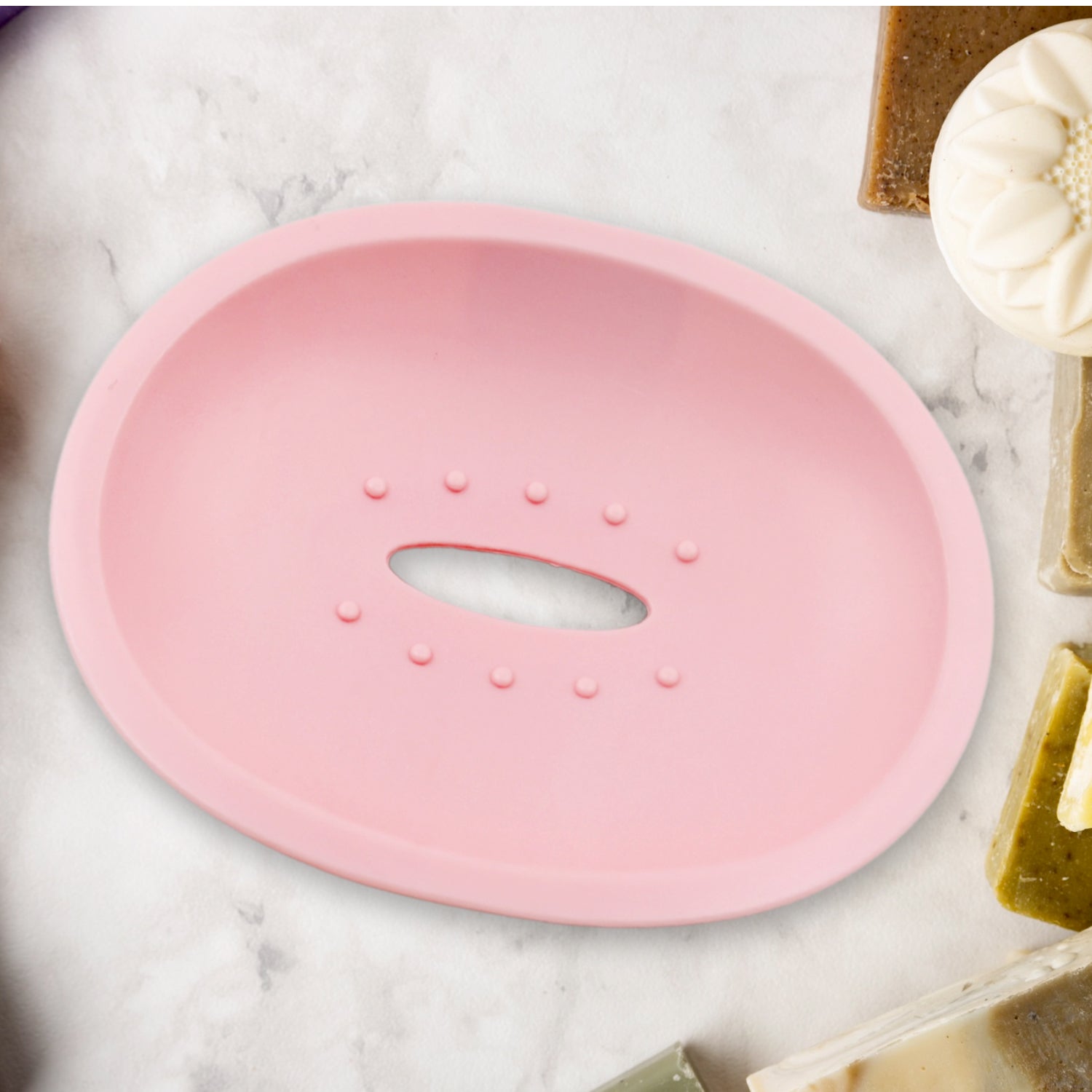 Wall Mounted 1 Layer Soap Holder with Hook Self Adhesive Plastic Soap Holder with Hook for Bathroom Kitchen Sink and Wash Basin (1 Pc) - infinityexculsivestore.com