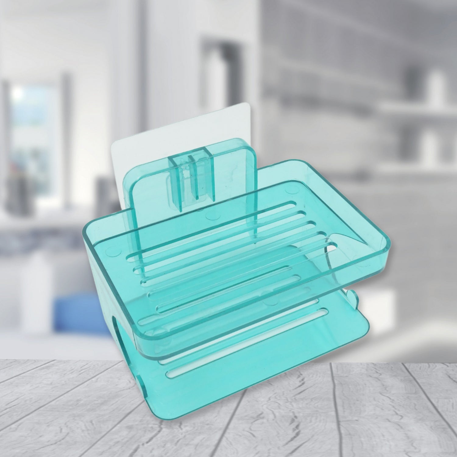 Wall Mounted 2 Layer Soap Holder with Hook Self Adhesive Double Layer Plastic Soap Dish with Hook for Bathroom Kitchen Sink and Wash Basin (2 Layer 1 Pc) - infinityexculsivestore.com