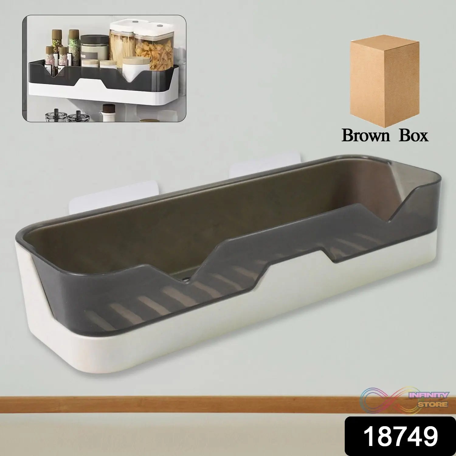 Wall Mounted Adhesive Bathroom Shower Caddy / Shelf / Plastic (1 Pc) - infinityexculsivestore.com