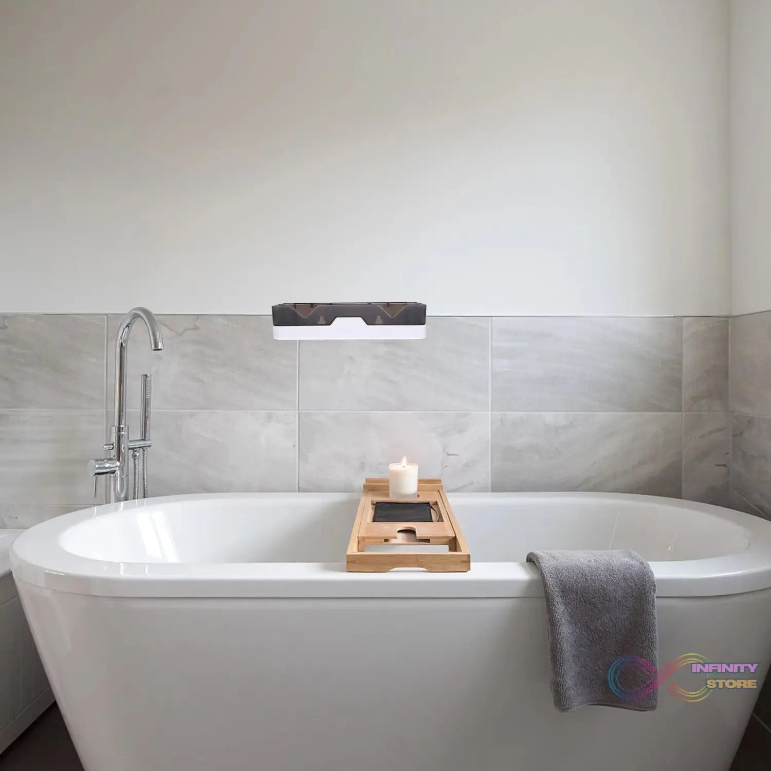 Wall Mounted Adhesive Bathroom Shower Caddy / Shelf / Plastic (1 Pc) - infinityexculsivestore.com