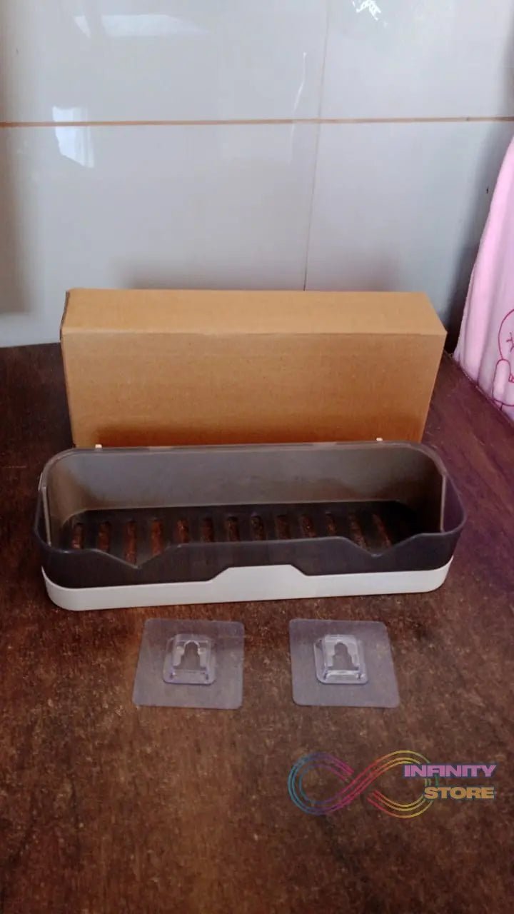 Wall Mounted Adhesive Bathroom Shower Caddy / Shelf / Plastic (1 Pc) - infinityexculsivestore.com