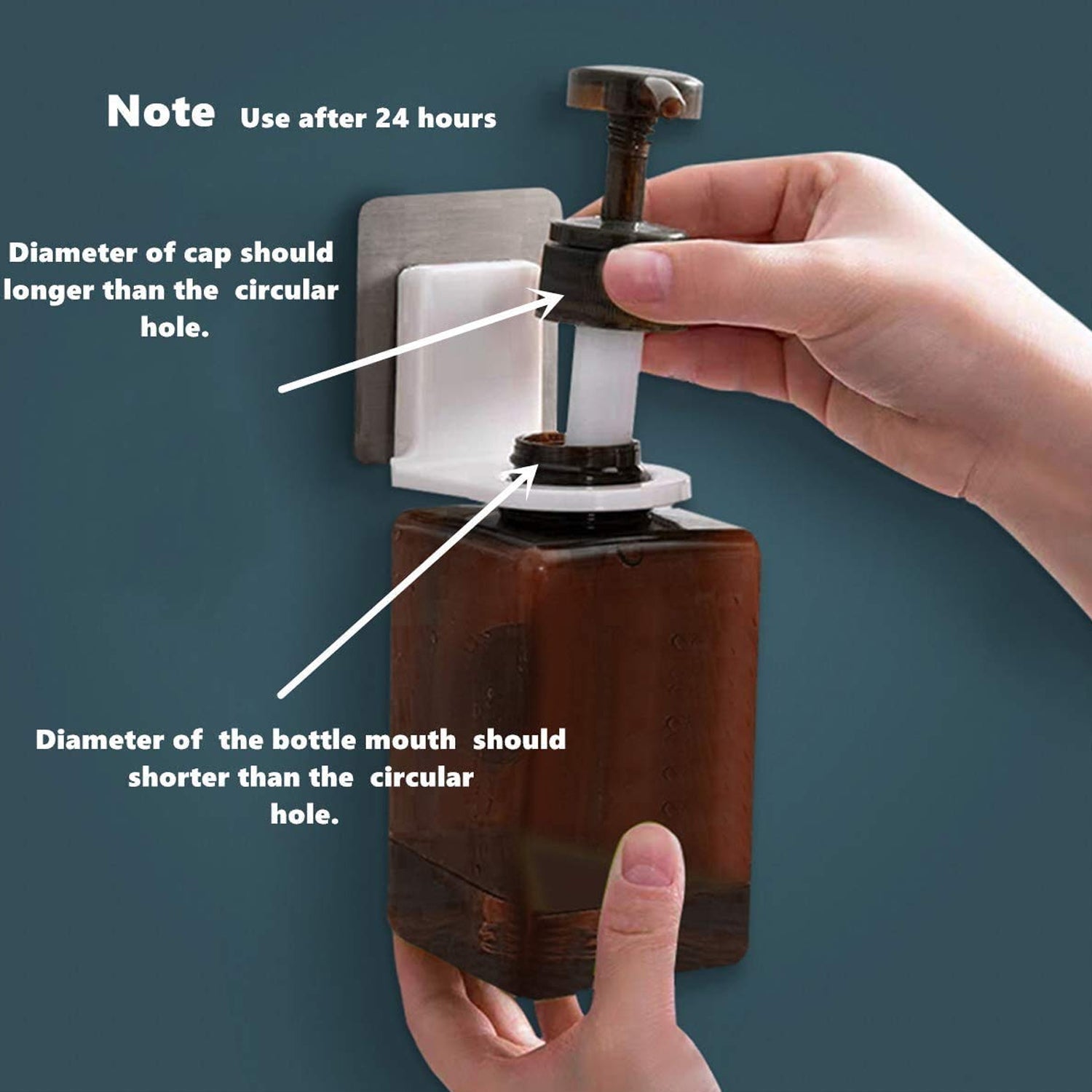 Wall - Mounted Adhesive Hook for Shampoo & Soap, Strong Hold (1pc) - infinityexculsivestore.com
